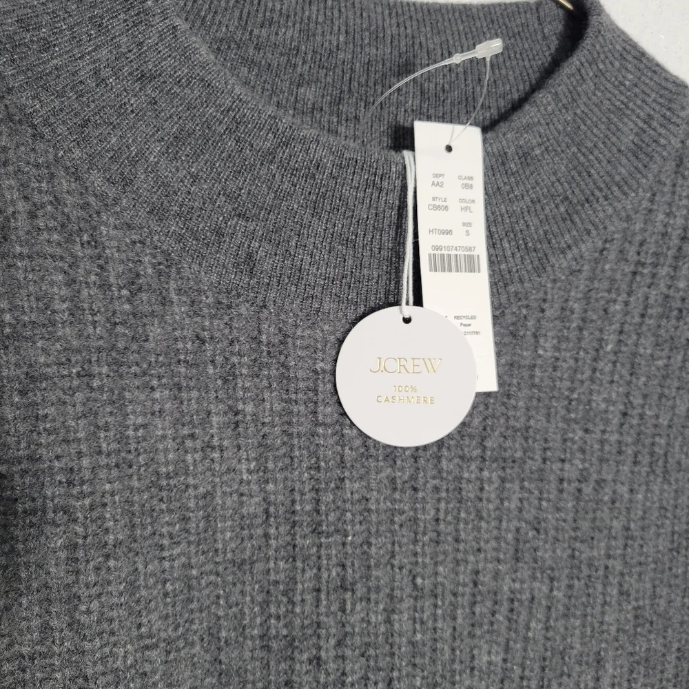 J Crew Men's Cashmere ribbed mockneck sweater CB606 $268 Retail Size S NWT